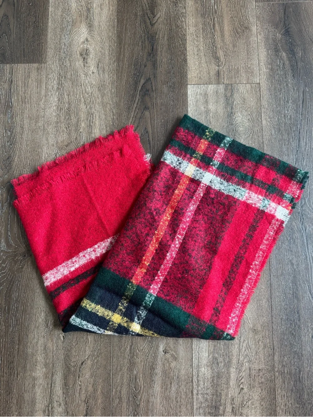 J. Jill Red Plaid Women’s square Scarf